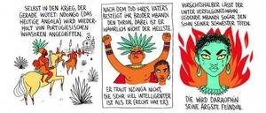 Königin Nzinga. Eine Seite aus dem besprochenen Buch.