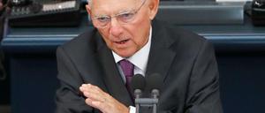 nBundestagspräsident Wolfgang Schäuble nach seiner Wahl in der konstituierenden Sitzung des Parlaments am 24. Oktober.