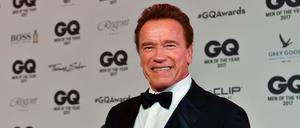 Aus Kalifornien eingeflogen. Preisträger Arnold Schwarzenegger.