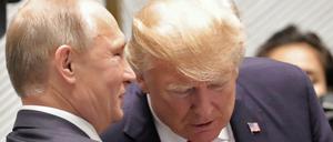 U.S. Präsident Donald Trump und der Russische Präsident Wladimir Putin im Gespräch am Rande des Gipfeltreffens in Danang (Vietnam).