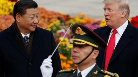 Der Chinese dirigiert: Xi Jinping und Donald Trump beim Staatsbesuch des US-Präsidenten in Peking. 