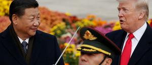 Der Chinese dirigiert: Xi Jinping und Donald Trump beim Staatsbesuch des US-Präsidenten in Peking. 