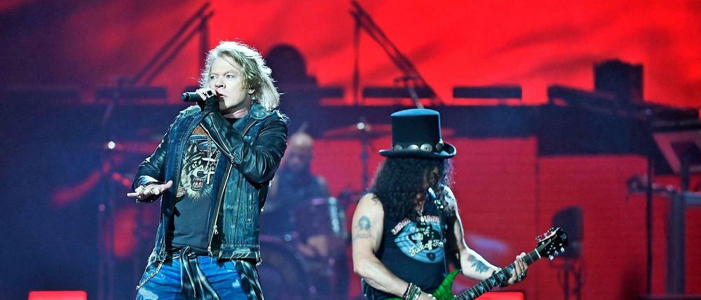 Wiedervereint. Axl Rose (li.) und Slash sind Grümndungsmitglieder von Guns n' Roses.