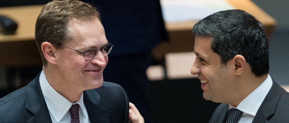 Ärger mit den Genossen. Michael Müller und Raed Saleh sahen sich zuletzt heftiger Kritik ausgesetzt.