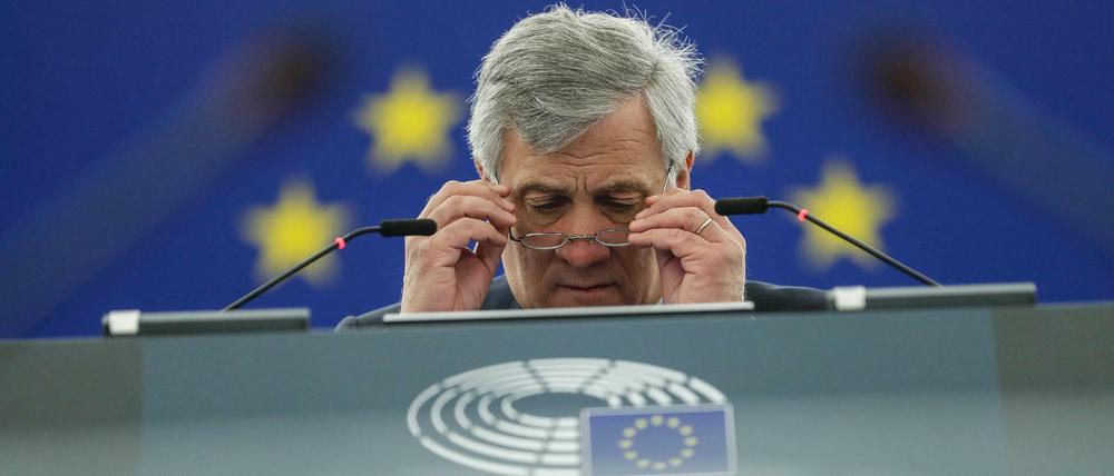 Der Präsident des Europäischen Parlaments Antonio Tajani