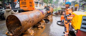 In die Jahre gekommen. Die alten Rohre sind oft mehr als 100 Jahre alt.