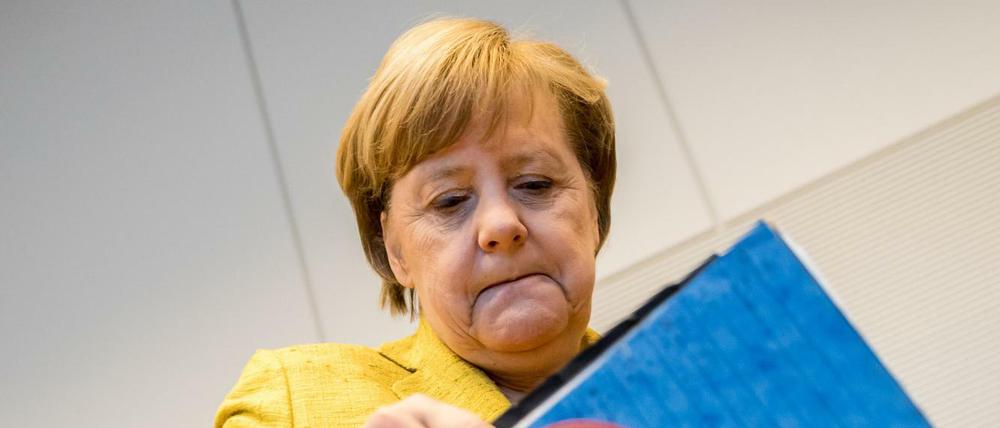 Bundeskanzlerin Angela Merkel (CDU) kann derzeit mit den Umfragen nicht zufrieden sein. 