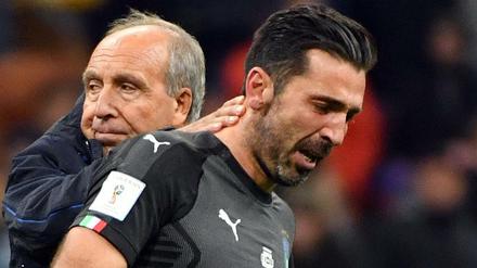 In Tränen aufgelöst: Torwartlegende Gianluigi Buffon.