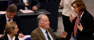AfD-Anführer Alice Weidel, Alexander Gauland und Beatrix von Storch (von links) am 24. Oktober in der konstituierenden Sitzung des Bundestages. 
