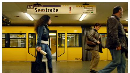 Blick in den U-Bahnhof Seestraße in Berlin-Wedding.