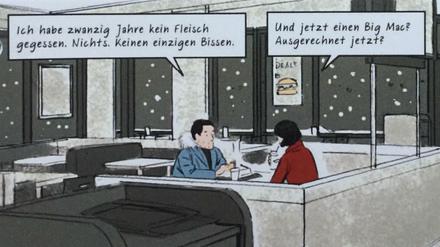 Gewinner. Eine Szene aus der in Arbeit befindlichen Comic-Erzählung „Blåvand“ von Thomas Pletzinger und Tim Dinter.