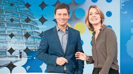 Neues Studio. Vom 2. Januar an moderieren Jessy Wellmer und Sascha Hingst in den ARD-Wochen gemeinsam das „Mittagsmagazin“.