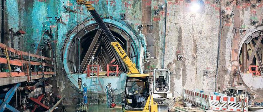 Bohren im Zeitplan. Die 2,2 Kilometer lange U-Bahn-Strecke durch die Stadtmitte soll nach derzeitigem Stand Ende 2020 in Betrieb gehen.