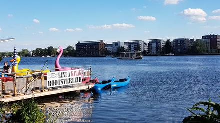 Rummelsburger Bucht, Bootsanleger. 