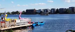 Rummelsburger Bucht, Bootsanleger. 
