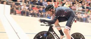 Immer im Kreis. 2014 brach Jens Voigt den Stundenweltrekord, im Januar fährt er im Berliner Velodrom.