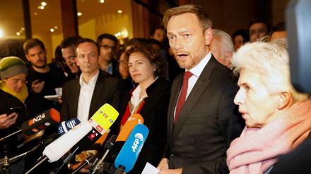 FDP-Chef Christian Lindner nach dem Abbruch der Sondierungen.