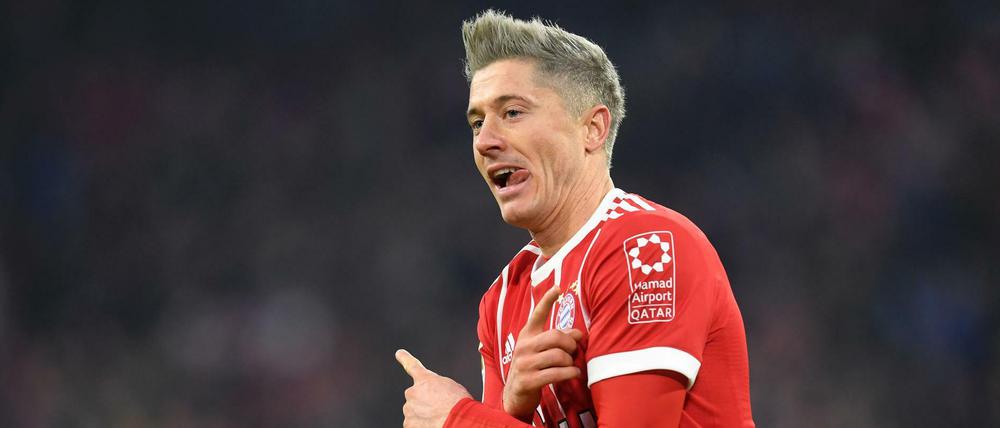 Robert Lewandowski traf zweimal gegen Augsburg.