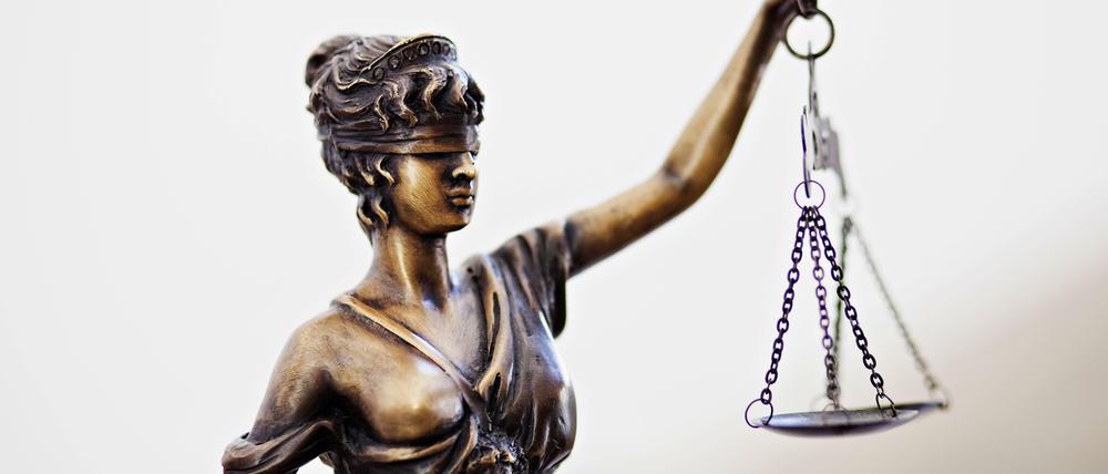 Die Göttin der Gerechtigkeit: Justitia.