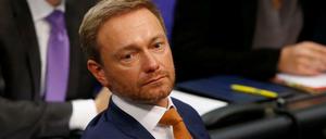 Geschafft: Christian Lindner am Dienstag im Bundestag.