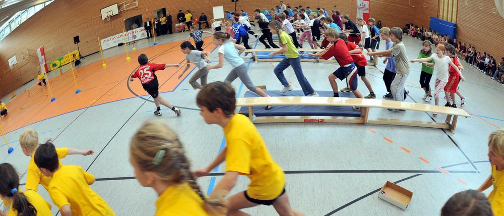 Teamarbeit lässt sich auch in Fächern wie Sport entwickeln, heißt es in der Studie.
