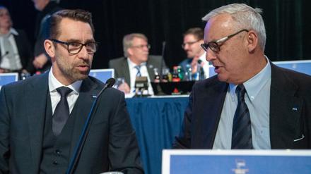 Herthas Führung. Manager Michael Preetz (li) und Präsident Werner Gegenbauer.