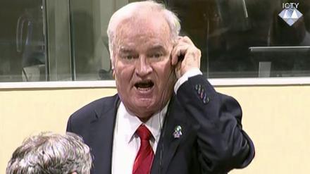 Bei der Urteilsverkündung: Ratko Mladic (Videostandbild).