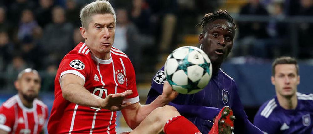 Robert Lewandowski erzielte auch in Anderlecht wieder sein Tor.