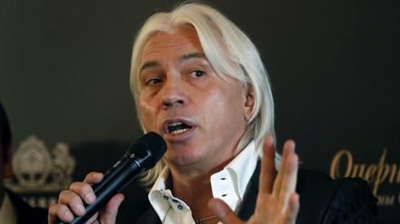 Dmitri Hvorostovsky bei einer Pressekonferenz in Moskau.