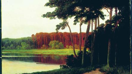 „Die Welt will Grunewald von mir.“ Walter Leistikow lieferte seinen Sammlern dieses Lieblingsmotiv, auch wenn es ihm manches Mal zu viel wurde. Das um 1900 entstandene Gemälde könnte sowohl den Grunewald- als auch den Schlachtensee darstellen.