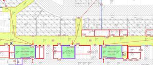 Flure, Wände, Treppen: ein Ausschnitt aus dem aktuellen Plan.