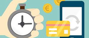 Drei, zwei, eins... meins! Bei Instant Payment wird das Geld binnen Sekunden überwiesen.