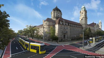 Auch am Kriminalgericht Moabit soll die Straßenbahn vorbeifahren. 