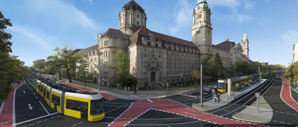 Auch am Kriminalgericht Moabit soll die Straßenbahn vorbeifahren. 