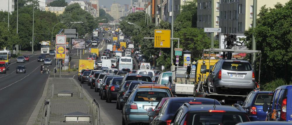 Gewohntes Bild: Stau in Berlin.