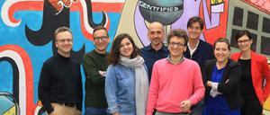 Das Team (von links): Stefan Jacobs, Stephan Wiehler, Maria Kotsev, Björn Seeling, Robert Ide, Lorenz Maroldt, Anke Myrrhe und Stefanie Golla.