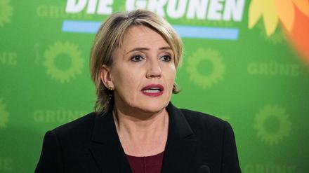 Simone Peter, Bundesvorsitzende von Bündnis 90/Die Grünen, in der Bundesgeschäftsstelle in Berlin. 
