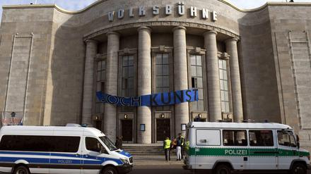 Die Volksbühne während der Besetzung im September dieses Jahres.