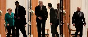 Antreten zum Gespräch beim Bundespräsidenten: Merkel, Seehofer und Schulz sprachen vor. Aber was ist ihre Vision für Deutschland?
