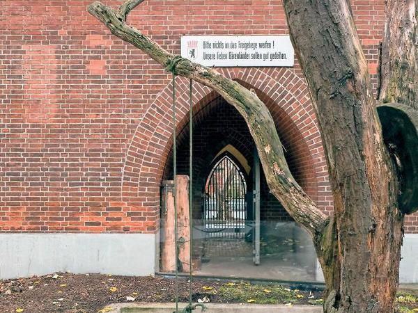 Verwaist. Statt Bären residieren jetzt Kunstwerke in Schnutes Gehege.