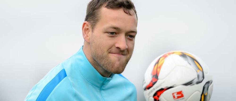 Der Ball ist wieder sein Freund. Im Training gelangen Julian Schieber am Mittwoch schon ein paar Tore. 