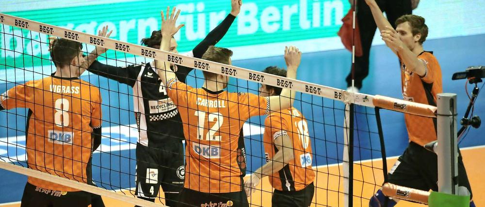 Endlich wieder Grund zur Freude für die Volleys.