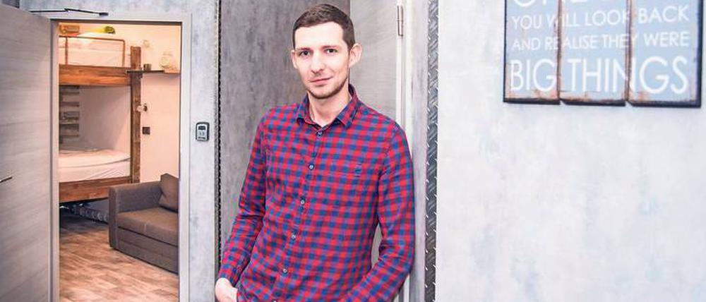 Philipp Steins Mini-Apartments sind bei den Berlin-Urlaubern der Renner - nicht zuletzt wegen der günstigen Preise. 