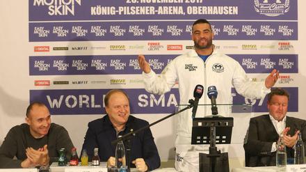 PK mit den Boxern Manuel Charr und Alexander Ustinov.