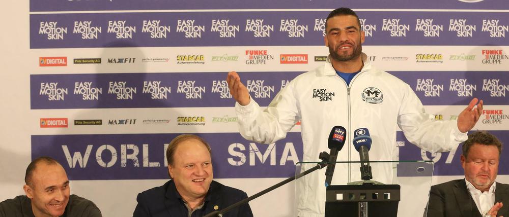 PK mit den Boxern Manuel Charr und Alexander Ustinov.