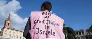 Protest in Rom gegen Giro-Start in Israel.