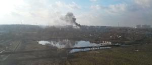 Rauch über Marzahn