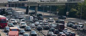 Berliner Stadtautobahn A100 in Berlin