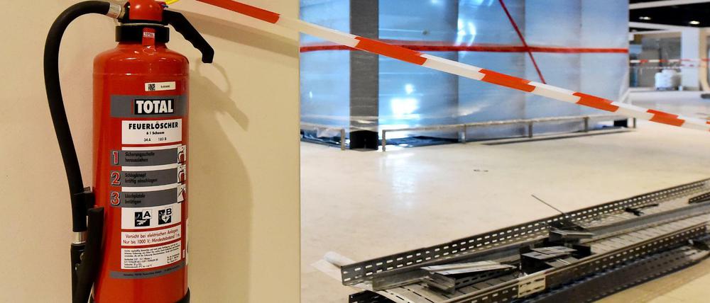 Erste Brandschutzmaßnahmen wurden am BER schon getroffen.