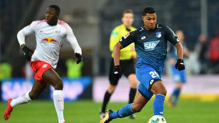 Nicht zu halten. Serge Gnabry erzielte beim Hoffenheimer Sieg gegen Leipzig zwei Tore.
